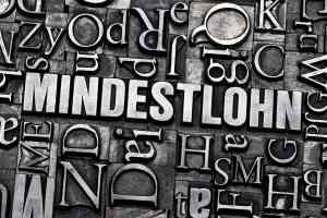 Schriftzug Mindestlohn