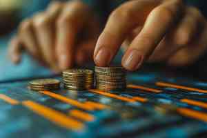 © CreativeIMGIdeas - stock.adobe.com Hand und Münzstapel