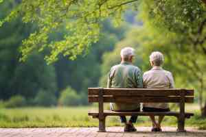© funstarts33 - stock.adobe.com Rentner auf Parkbank