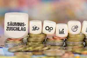 © magele-picture - stock.adobe.com Würfel mit Aufschrift Säumniszuschlag