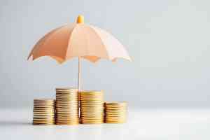 © D.e.a.r - stock.adobe.com Schirm mit Münzen darunter